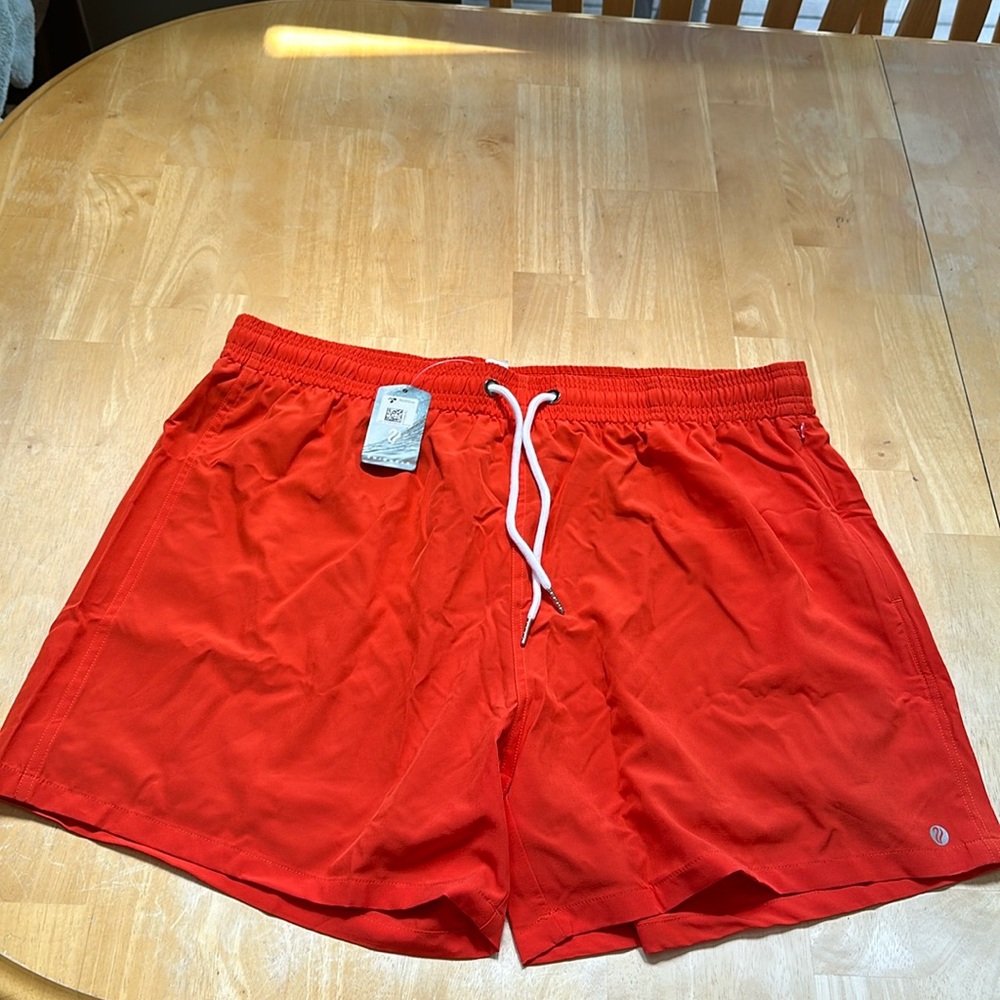 NWT Mens Swim Trunks in Orange